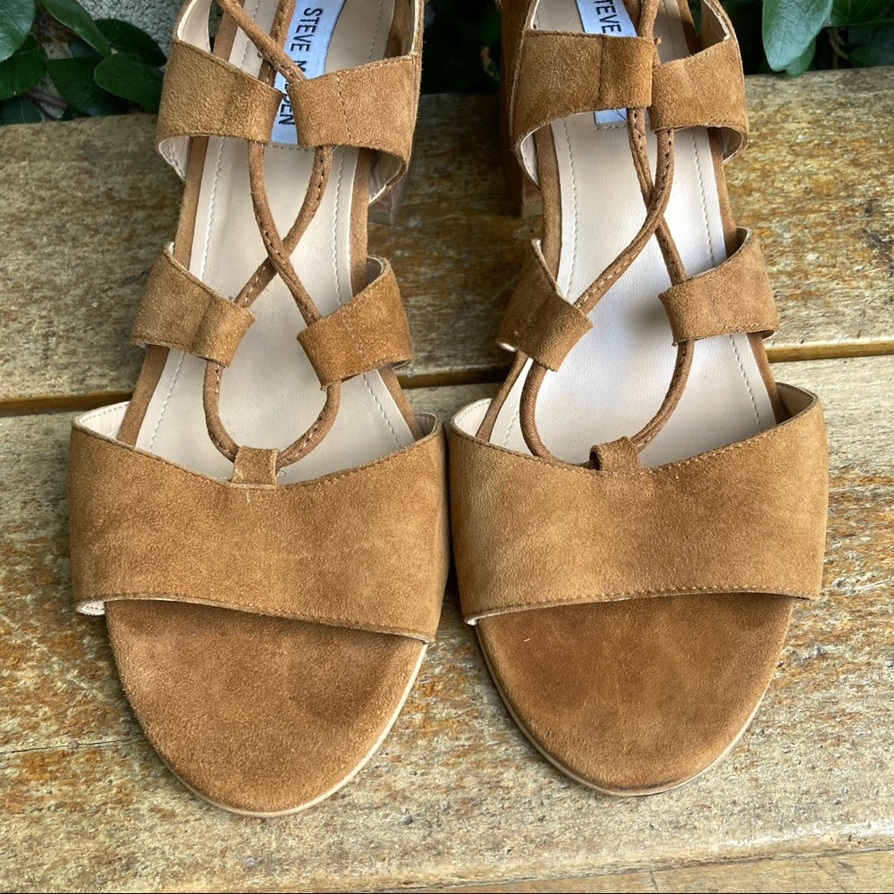 Steve Madden Ankle Wrap Lace Up Sandals - Picture 4 of 6